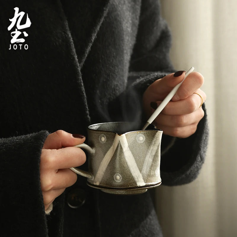 mug en céramique vintage rustique design ergonomique - vue 4 sur 6