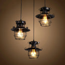 Vintage mur nordique noir métal rétro industriel Cage éclairage nordique Restaurant cuisine lumière veilleuse lampe Loft bar salon