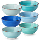 ensemble 6 bols porcelaine style vintage peints main