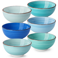 ensemble 6 bols porcelaine style vintage peints main
