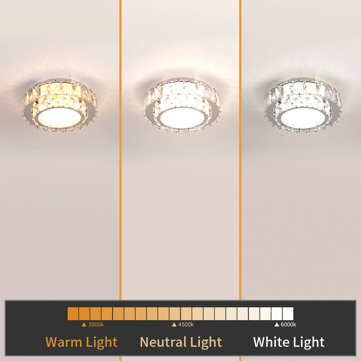 plafonnier moderne de luxe en cristal avec éclairage led intérieur - vue 9 sur 9