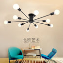 Moderne LED-Deckenleuchte im nordischen Industrie-Stil