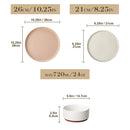 Service de table porcelaine assiettes bols bord relevé