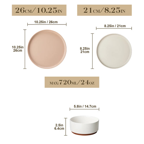 Service de table porcelaine assiettes bols bord relevé
