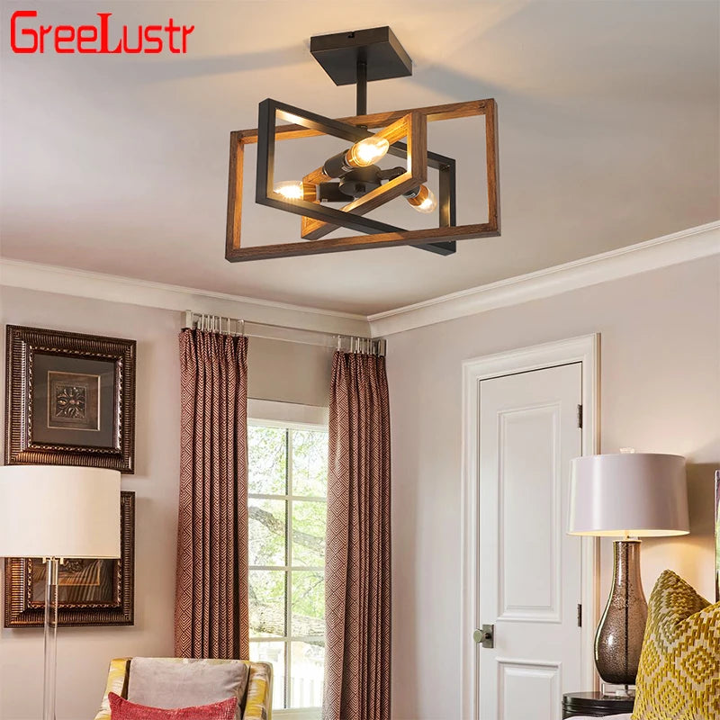 plafonnier led vintage industriel rétro pour décoration maison