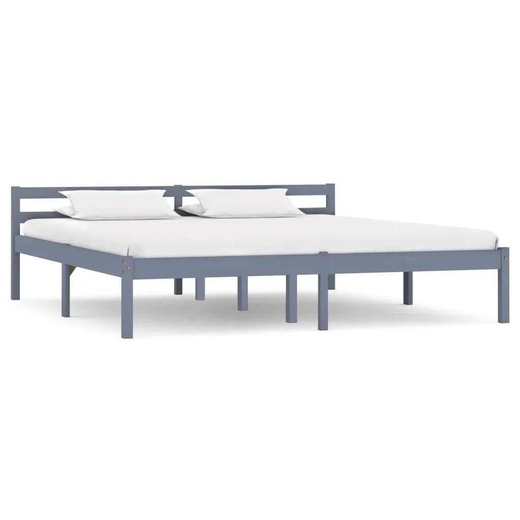 Single Double Metal Bed Frame White gray core Slats Platform Easy Assembly Heavy Duty don Free bedframs, No Box Spring - vue 7 sur 7