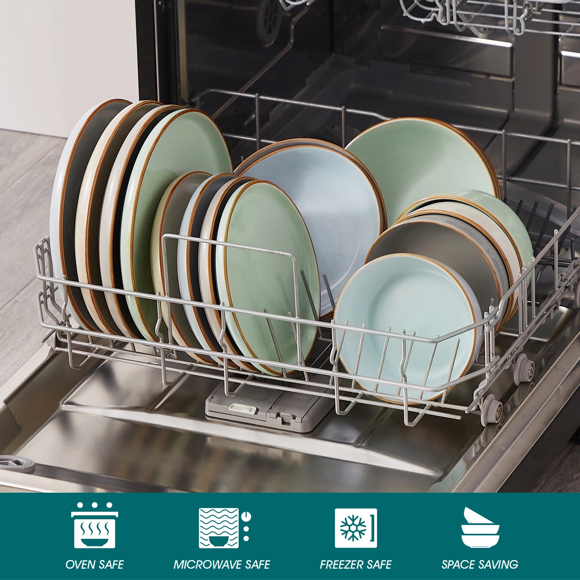 Service de table gres 16 pieces assiettes bols - vue 5 sur 7