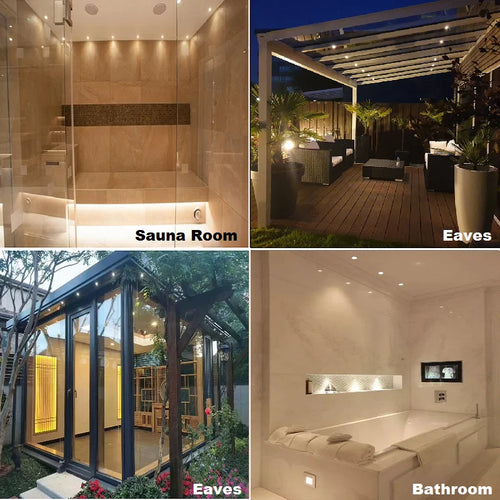 spot led étanche multicolore pour sauna et salle de bain - vue 4 sur 6