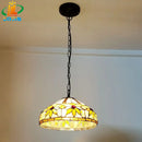 lustre tiffany feuilles éclairage créatif pour café restaurant bar