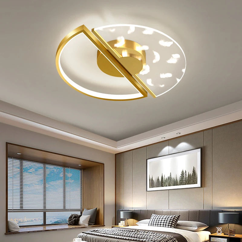 plafonnier led moderne avec intensité variable et design unique - vue 3 sur 14