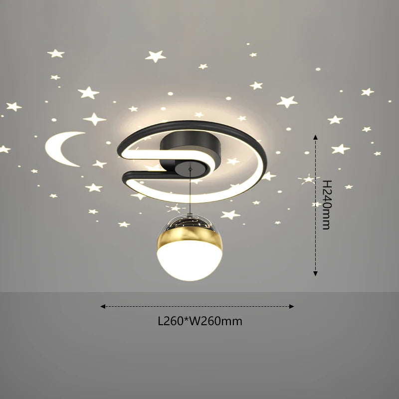 Moderner LED-Deckenleuchte für Innen- und Außendekoration - vue 10 sur 10