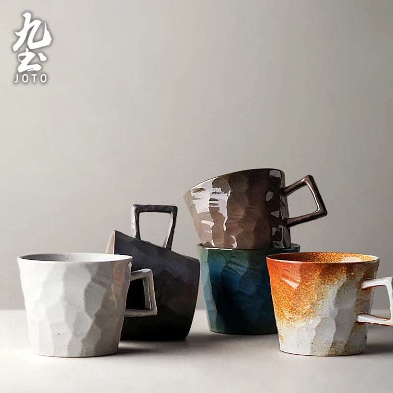 Tasse café céramique artisanale style vintage rustique - vue 2 sur 7