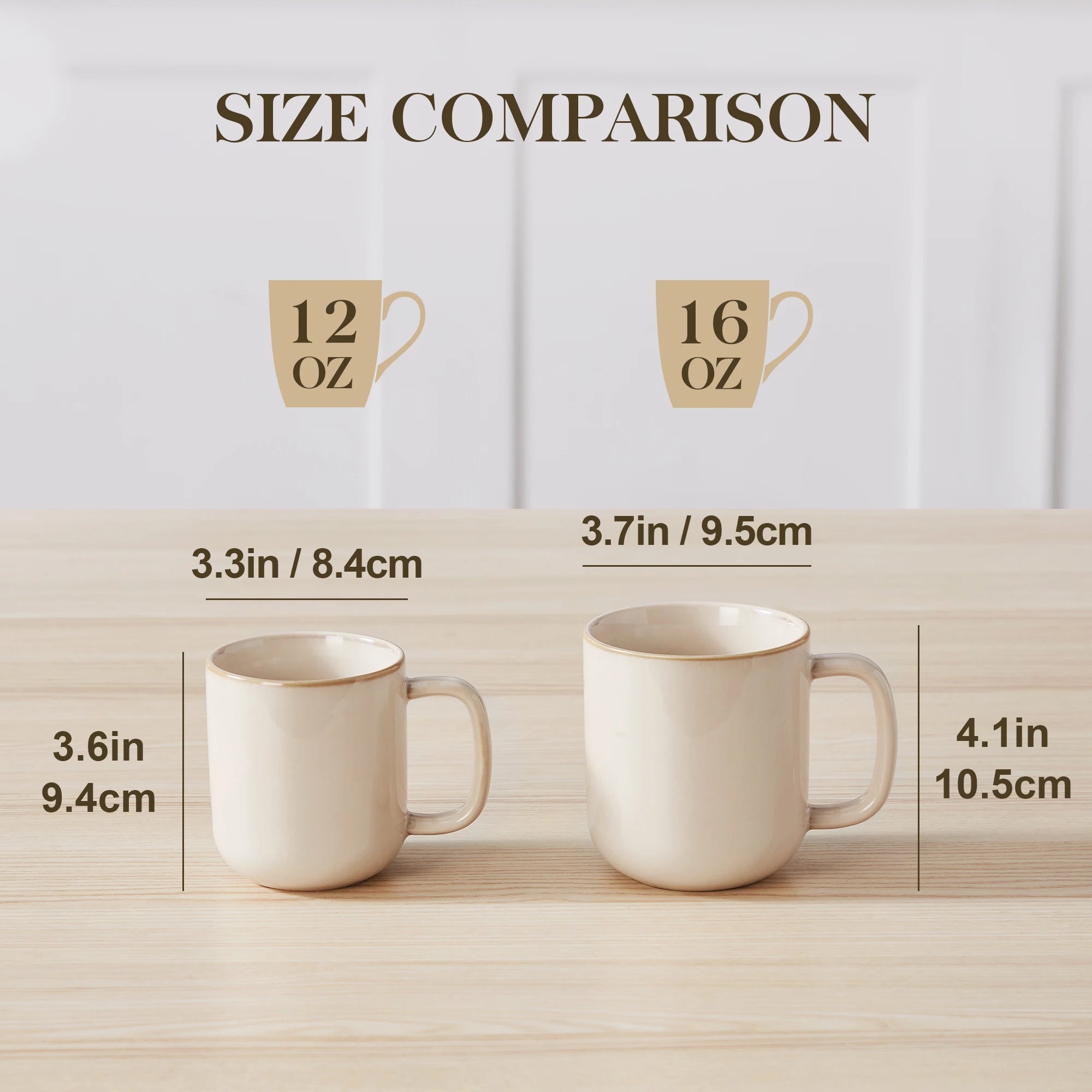 Ensemble tasses gres style marbre cafe cappuccino - vue 4 sur 7