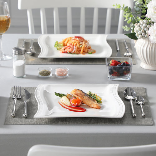 service assiettes ceramique motif floral ensemble 24 pieces
