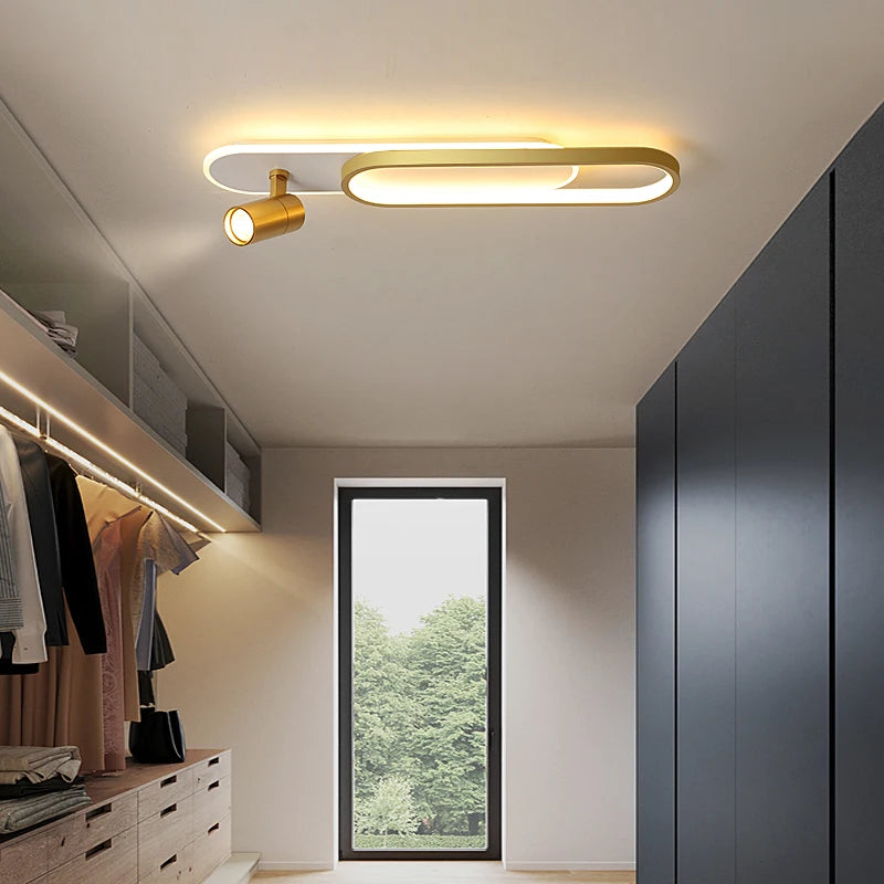 Plafond moderne à LEDs lumière avec projecteurs pour salon chambre cuisine couloir bande blanche allée lampe éclairage intérieur - vue 5 sur 14