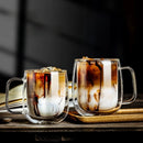 Tasse double paroi verre borosilicate avec anse thermique
