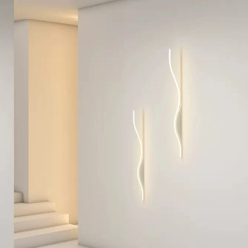 Moderne LED-Wandleuchte in S-Form für dekorative Beleuchtung - vue 4 sur 12
