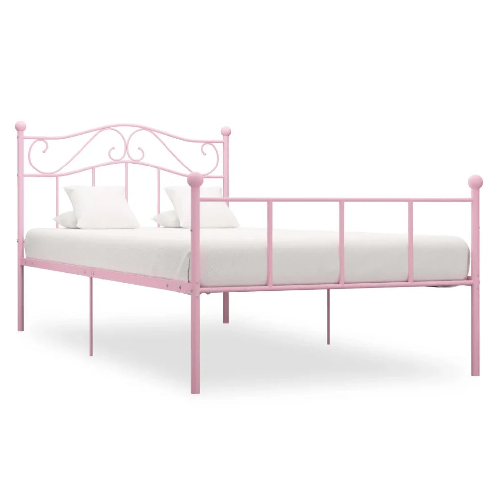 Iron Bed Frame Modern Style Double Single Bed with Headboard, Simple feel food food Iron Frame Bed Bed Bed Furniture
