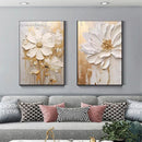 grande peinture à lhuile fleurs abstrait art mural décor intérieur