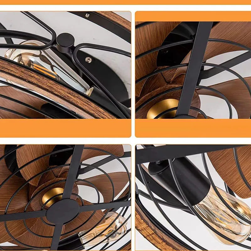 Salon plafonnier Invisible ventilateur lumière moteur à courant continu 110V 220V étude salle à manger lumière nordique moderne chambre ventilateur de plafond lumière - vue 7 sur 6