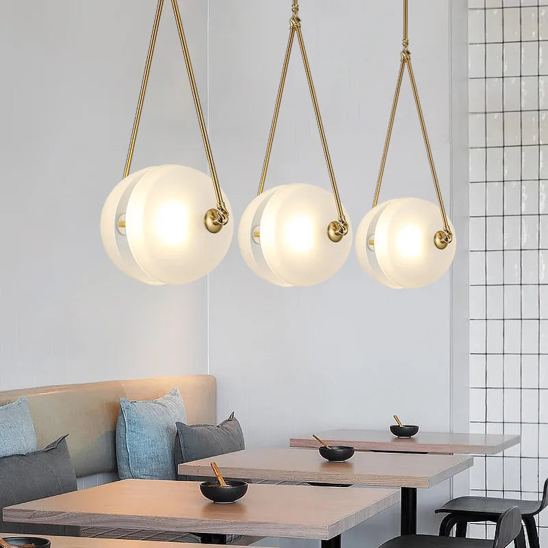 suspension nordique en verre pour décoration de loft et restaurant - vue 2 sur 7