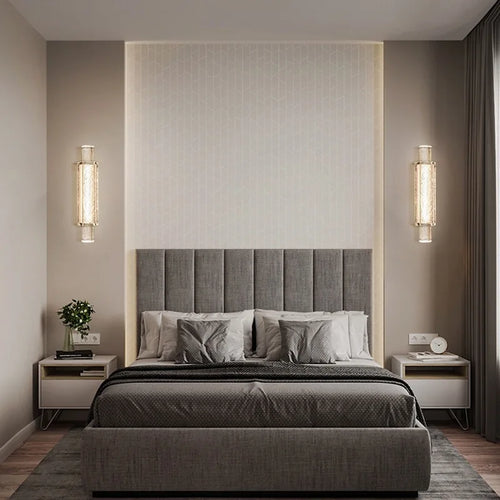 Moderne LED-Wandleuchte aus klarem Kristall für den Innenbereich - vue 4 sur 8