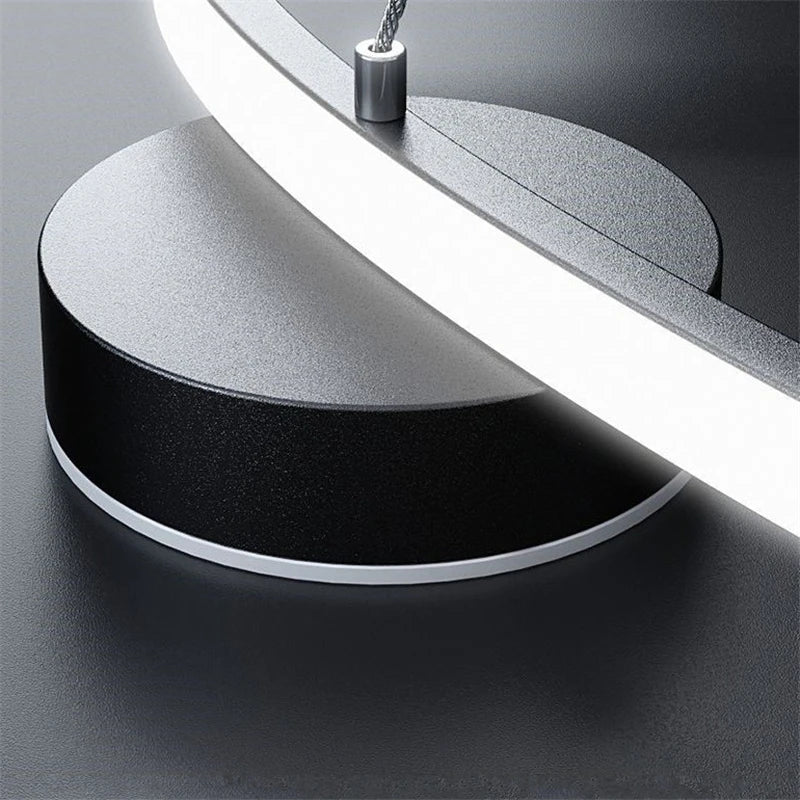 Postmoderne LED-Pendelleuchte aus Acryl im nordischen Design - vue 6 sur 8
