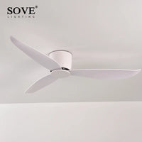 SOVE moderne noir blanc plancher bas moteur à courant continu 30W ventilateurs de plafond avec télécommande ventilateur de plafond Simple sans lumière ventilateur de maison 220V