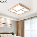 plafonnier led moderne en bois véritable pour usage intérieur
