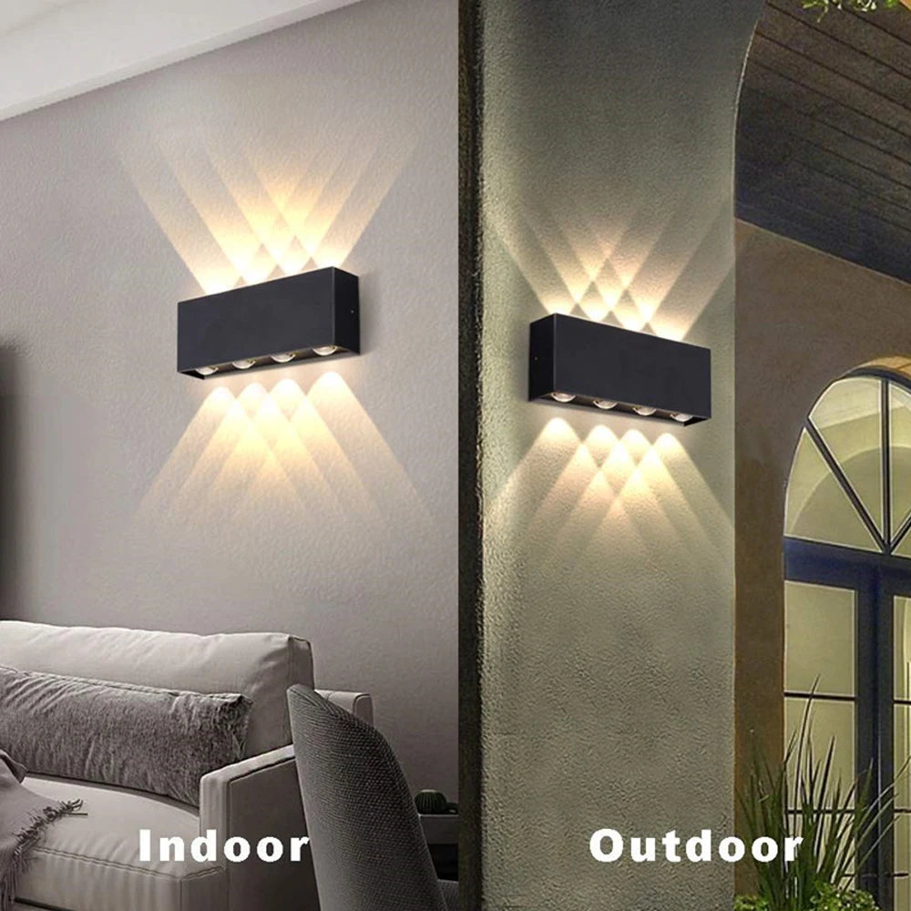 Applique murale led extérieure étanche en aluminium moderne nordique - vue 5 sur 11