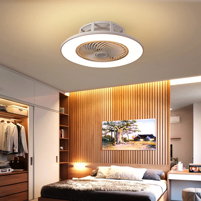 plafonnier led avec ventilateur design moderne 2021 - vue 5 sur 10