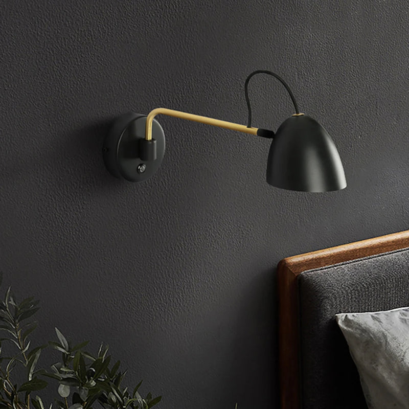 applique murale LED à bras oscillant à intensité variable avec interrupteur tactile Aisilan