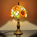 lampe de bureau vintage tournesols en verre tiffany pour cadeaux