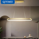 suspension led moderne rectangulaire avec télécommande lampara