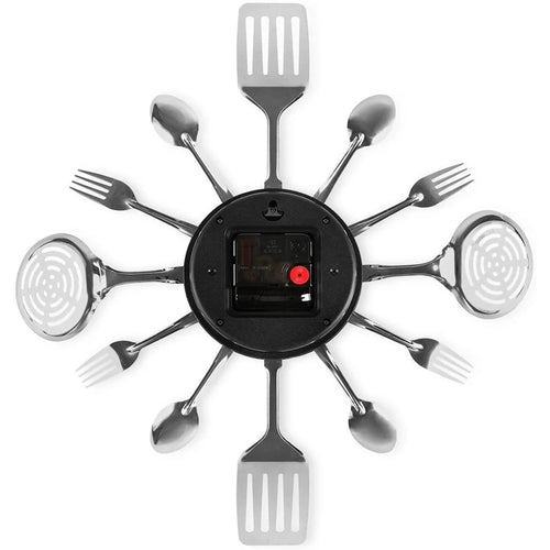 Large Kitchen Wall Clocks with Spoons and Forks,Great Home Decor and Nice Gifts,Wall Clock Creativ Tableware Wall Clock - vue 5 sur 7
