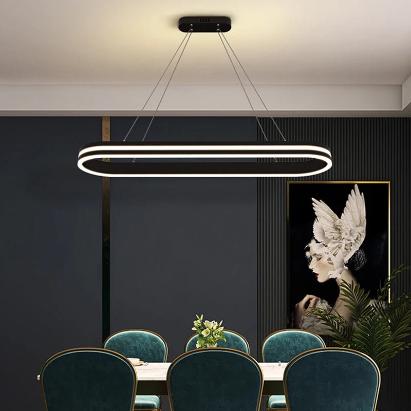 suspension led pour éclairage intérieur moderne et élégant - vue 4 sur 8