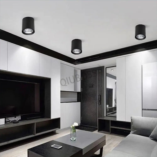 qiuboss spot led cylindre à intensité variable pour éclairage de plafond
