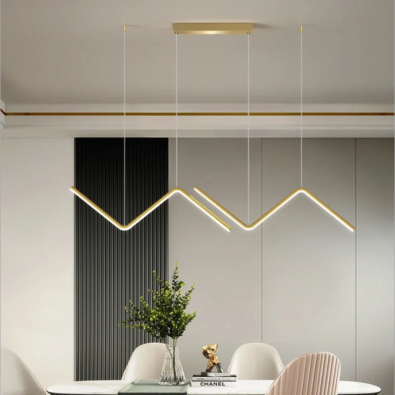lustre nordique en suspension led pour décoration intérieure - vue 5 sur 8