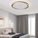 LED-Deckenleuchte chinesischer Stil rund Holz Schmiedeeisen