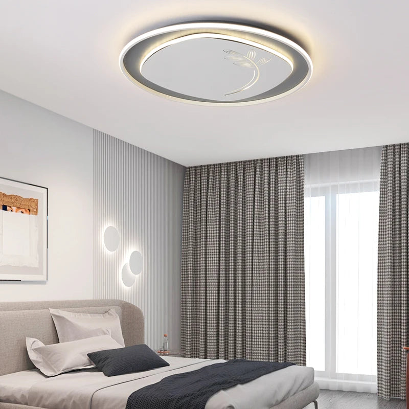 LED-Deckenleuchte chinesischer Stil rund Holz Schmiedeeisen - vue 6 sur 10