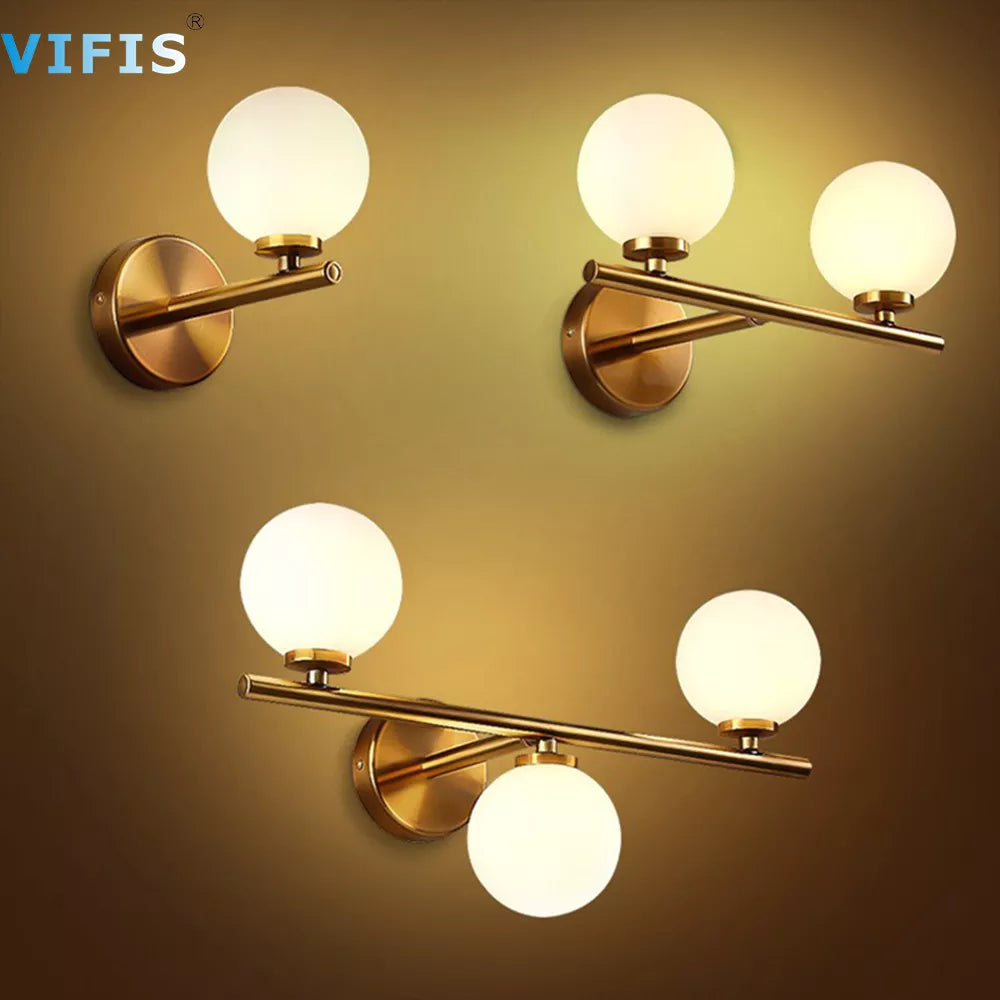 applique murale led intensité variable verre bain miroir chambre coucher 85-265v - vue 3 sur 8
