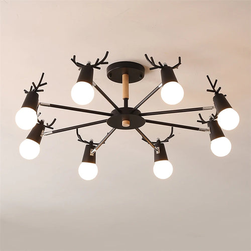 lustre en bois led nordique pour enfants style macaron