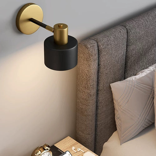 Applique murale LED noir et laiton doré Aveiro - vue 4 sur 7