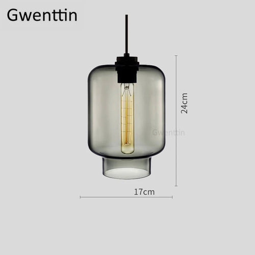 Moderne Pendelleuchte aus gefärbtem Glas für die Innendekoration - vue 31 sur 30