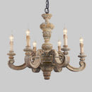 lustre vintage en bois éclairage art déco nordique rétro