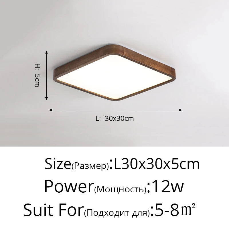 Plafonnier en bois abat-jour éclairage intérieur