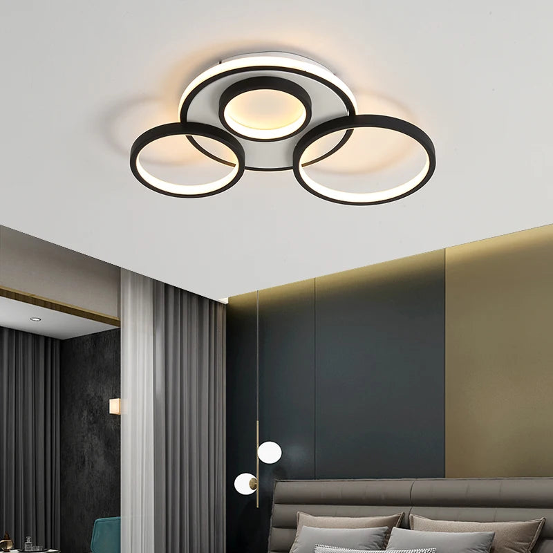 lustre led moderne en bois et aluminium pour éclairage intérieur - vue 3 sur 18