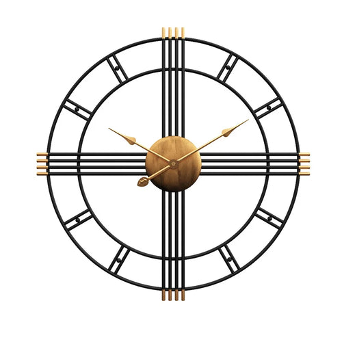 Modern Minimalist Iron Wall Clock, Nordic Style, Mute Clock, Living Room, 50cm