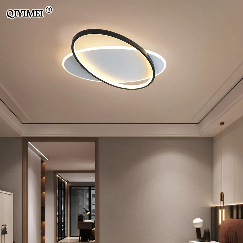 lustre moderne à leds pour intérieur rond luminaria lampara - vue 7 sur 16