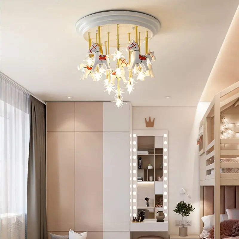 lustre led romantique pour décoration intérieure élégante et chaleureuse - vue 5 sur 10